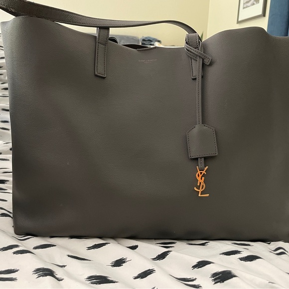 Saint Laurent Leather Shopping Tote - Picture 3 of 9